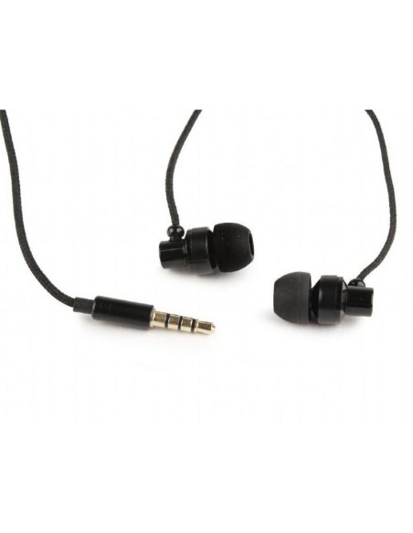 AURICULARES + MICROFONO GEMBIRD IN EAR BLACK