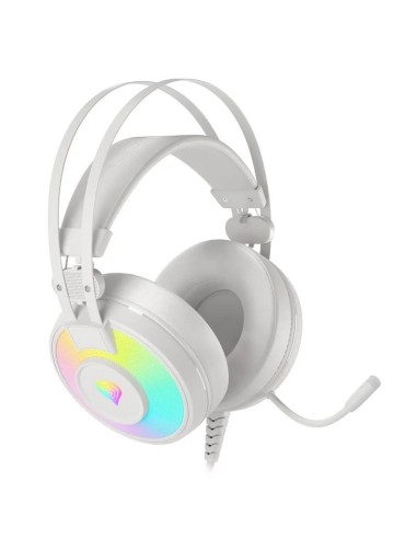 AURICULARES + MICROFONO GENESIS NEON 600 GAMING USB WHITE RGB