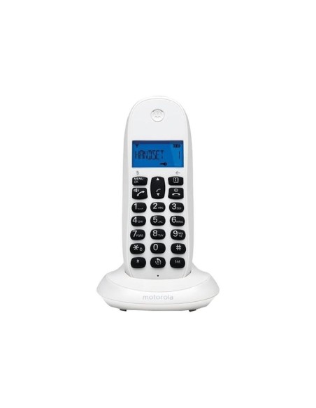 TELEFONO MOTOROLA C1001 CALL BLOCKING DECT WIRELESS WHITE
