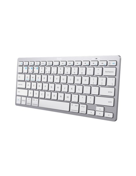TECLADO TRUST BASICS SLIM WIRELESS BLUETOOTH TKL SILVER
