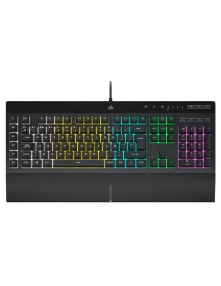 TECLADO GAMING CORSAIR K55 PRO USB ICUE RGB BLACK + REPOSAMUÑECA