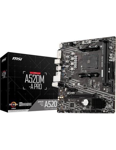 PLACA BASE MSI A520M-A PRO AMD AM4 DVI + HDMI