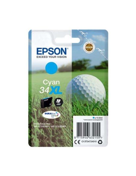 TINTA EPSON C13T34724010 CYAN 34XL DURABRITE ULTRA T3472