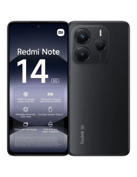 SMARTPHONE XIAOMI REDMI NOTE 14 6.67 8GB/256GB/108MP/NFC/5G BLACK