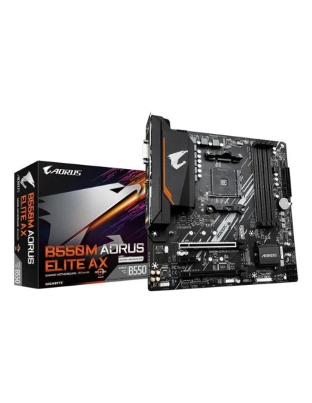 PLACA BASE GIGABYTE GA-B550M-AORUS ELITE AX AM4 MATX 4XDDR4 HDMI DVI